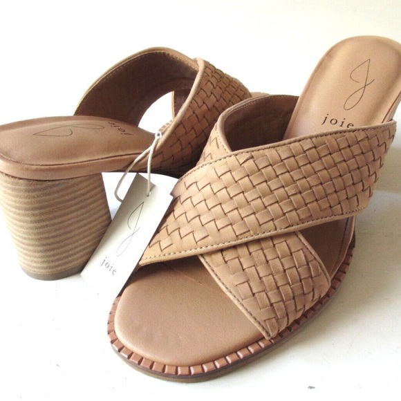 Joie Tan Heels with Woven Design - Picture 3 of 8